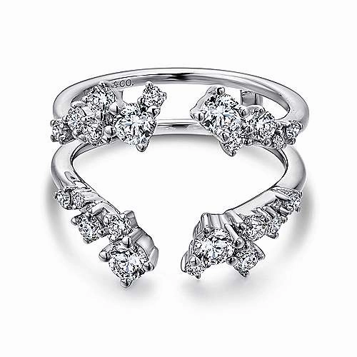 Prong Set Asymmetrical Constellation Diamond Wedding Band Ornate Bauble Quality Assurance