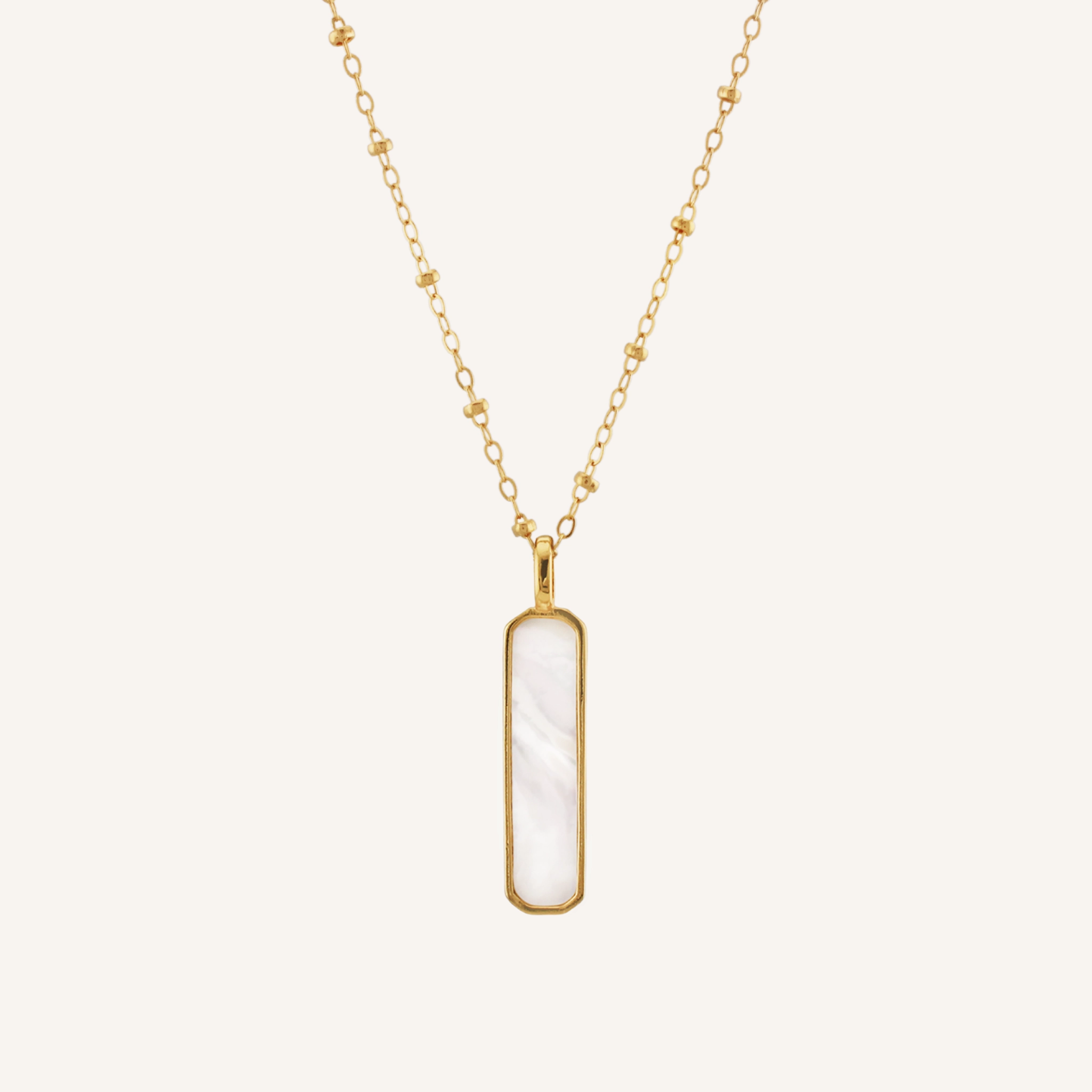 Subtle Pop Chic piece OCEANA PEARL SHELL NECKLACE