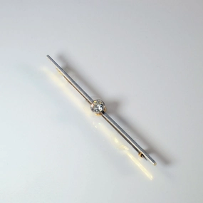 Fashion Shine Elegant Detail Old European Diamond Gold Pin | 0.60ct |