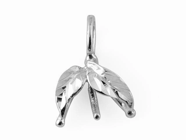 Sleek Detail Pick A Pearl Maile Pendant in White Gold