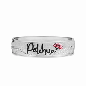 P??lehua Enamel Bracelet in Sterling Silver - 17mm Delicate Piece