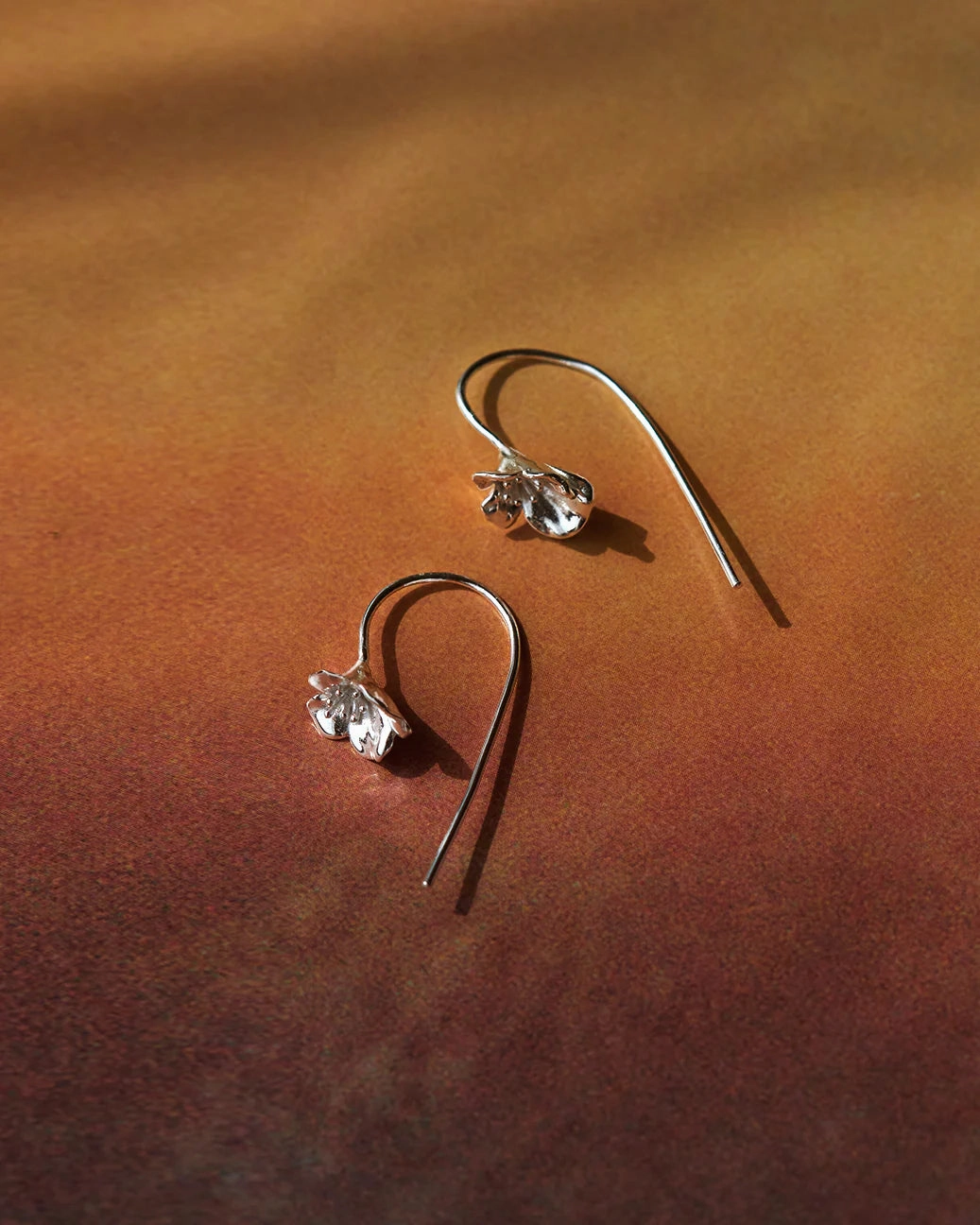 California Poppy Earrings Crisp Accent