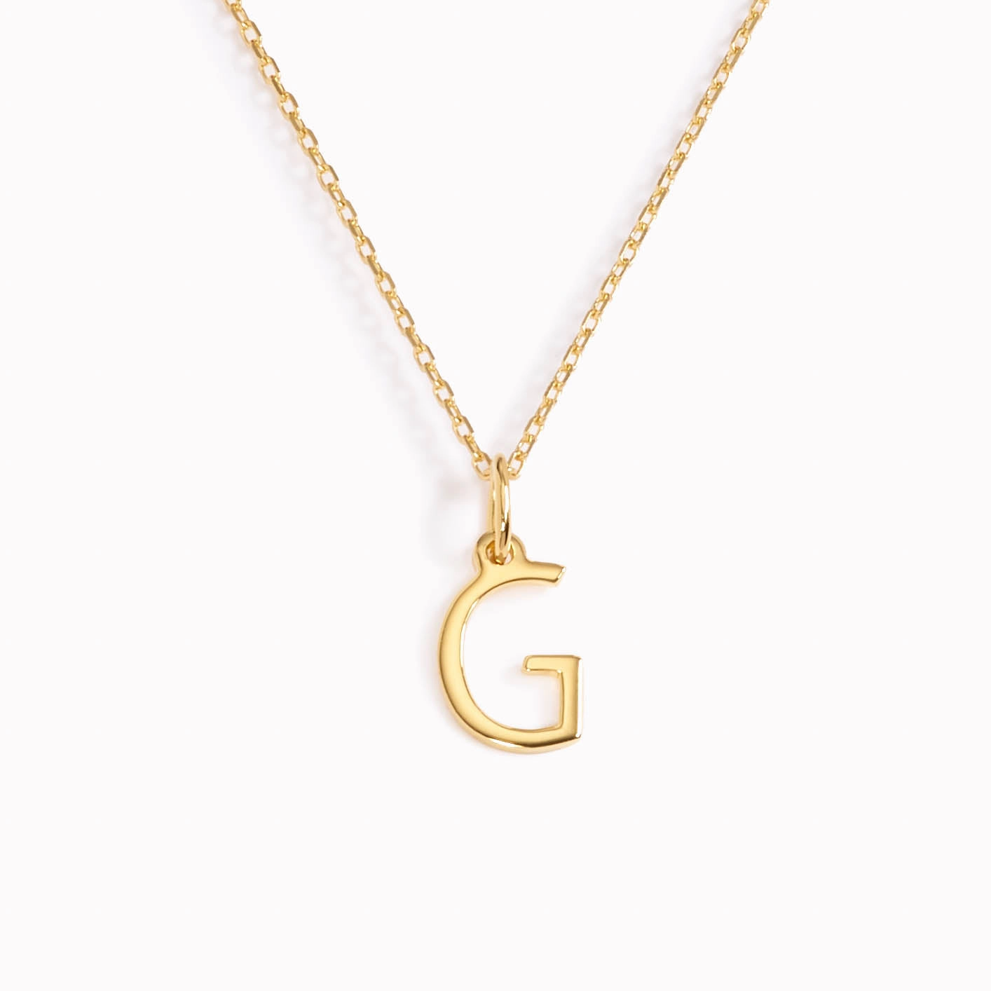 Custom Craft Sleek Glamour G Necklace / Gold Initial Necklace