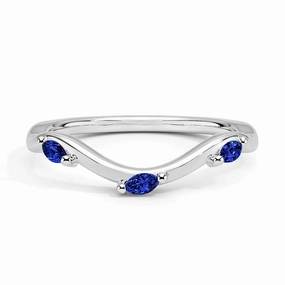 Everyday Duo Willow Curved Lab Grown Sapphire Band