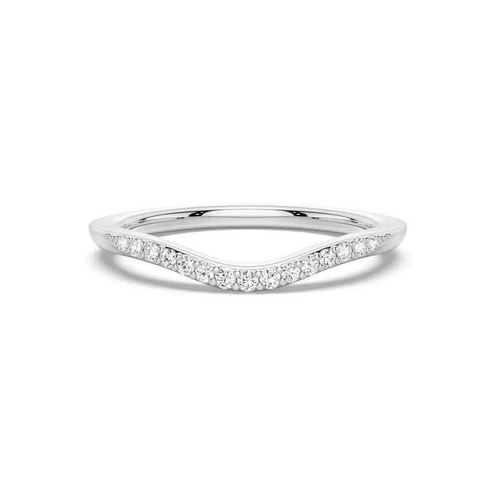 Shiny Radiance Petite Curved Lab Grown Diamond Ring