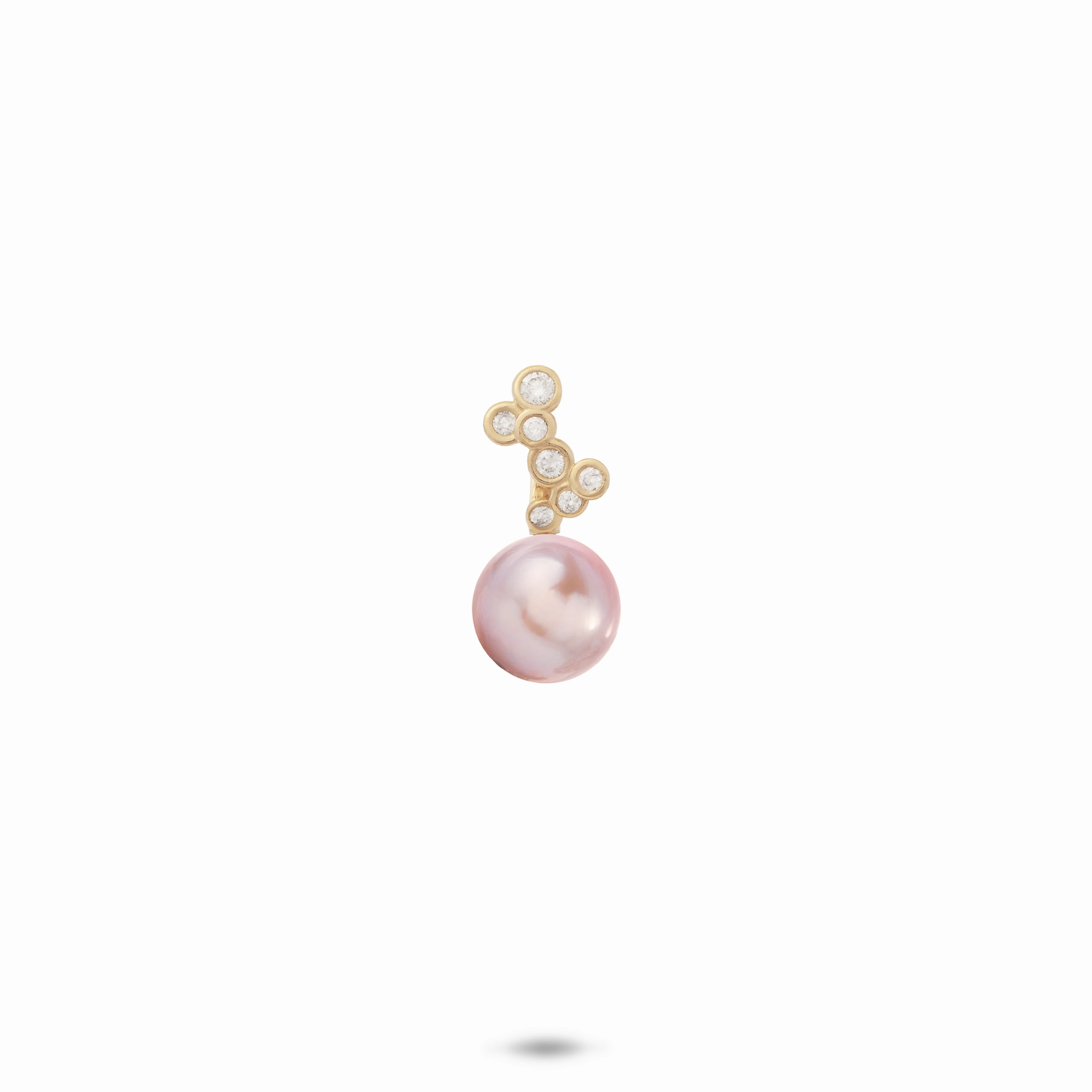 Pick A Pearl Bubbles Pendant in Gold with Diamonds - 8mm Luxury Vibe