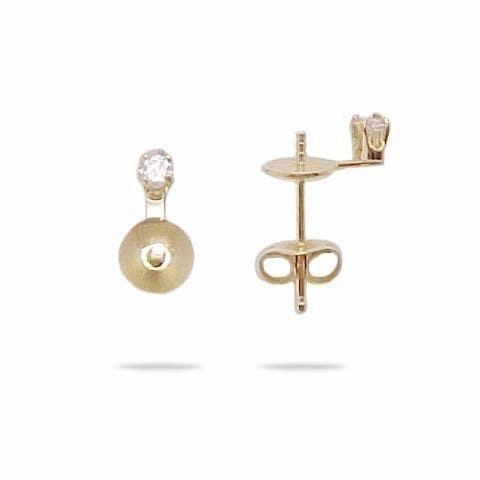 Lustrous Finish Pick A Pearl Earrings in Gold with Diamonds