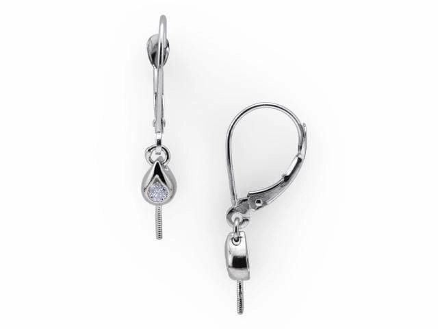 Pick A Pearl Earrings in White Gold with Diamonds Perfect Accent