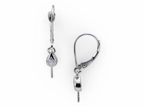 Pick A Pearl Earrings in White Gold with Diamonds Perfect Accent