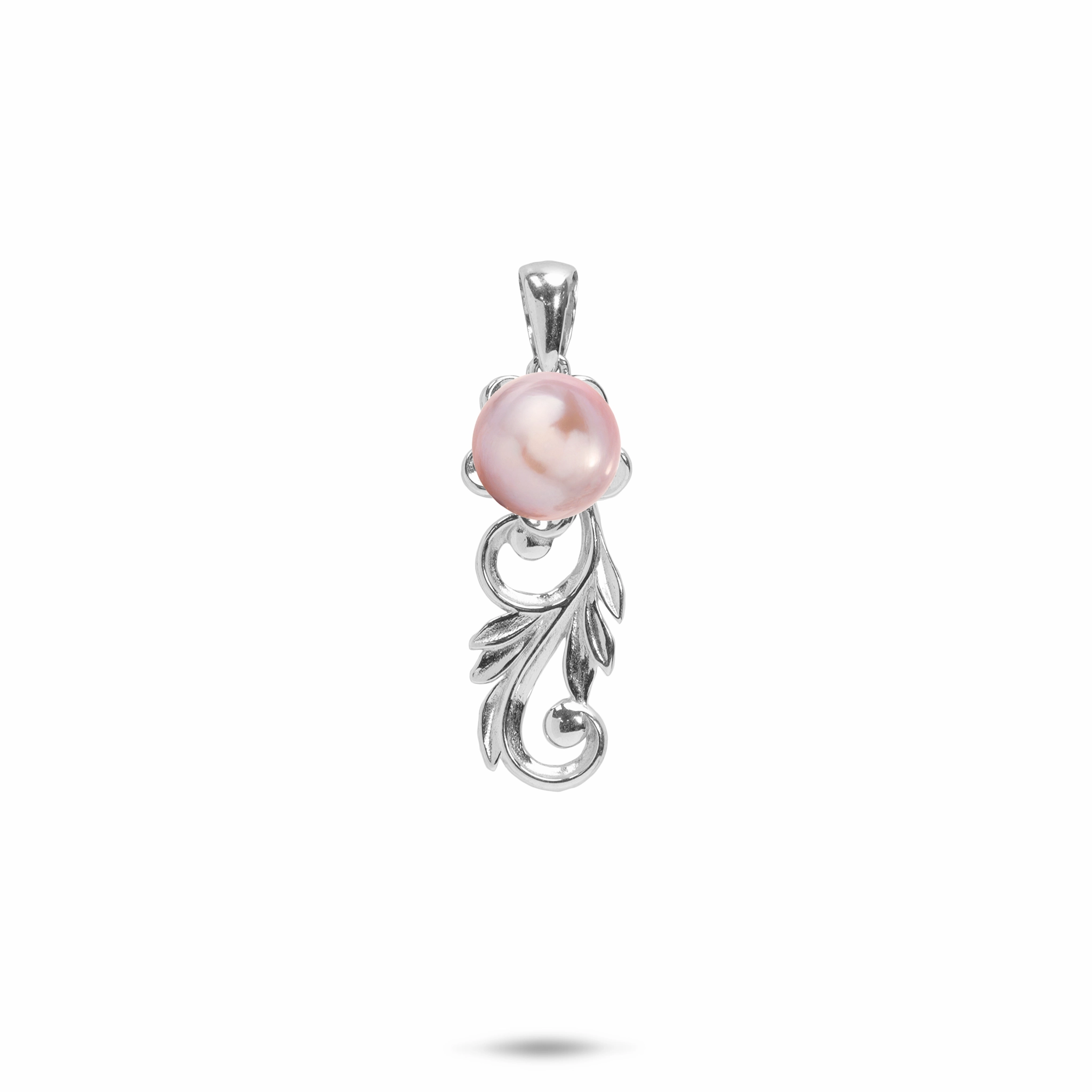 Versatile Charm Travel Mood Pick A Pearl Hawaiian Heirloom Plumeria Pendant in Sterling Silver - 25mm