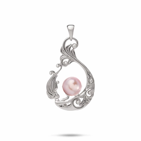 Pick A Pearl Living Heirloom Mermaid Pendant in White Gold - 27mm Expressive Accent