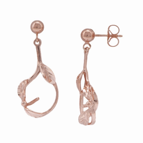 Polished Lines Pick A Pearl Maile Earrings in Rose Gold