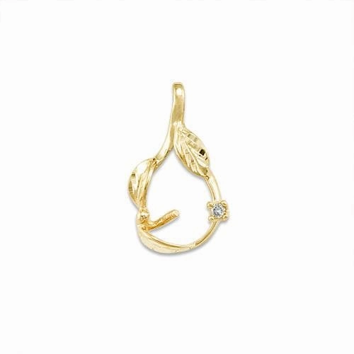 Pick A Pearl Maile Pendant in Gold with Diamond Sparkle Focus