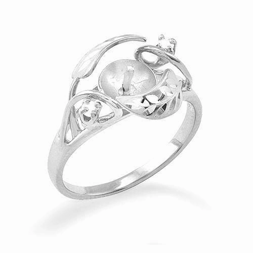 Fresh Finish Pick A Pearl Maile Ring in White Gold with Diamonds