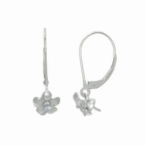 Pick A Pearl Plumeria Earring Mountings in Sterling Silver Soft Shadow Eye-Catching Detail