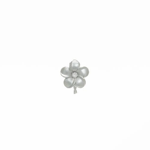 Graceful Finish Pick A Pearl Plumeria Pendant in Sterling Silver - 8mm
