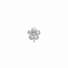 Graceful Finish Pick A Pearl Plumeria Pendant in Sterling Silver - 8mm