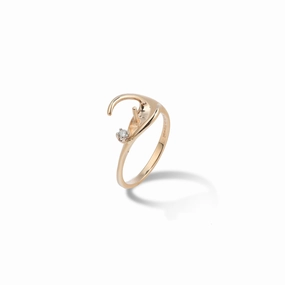 Pick A Pearl Ring in Gold with Diamonds Stylish Style