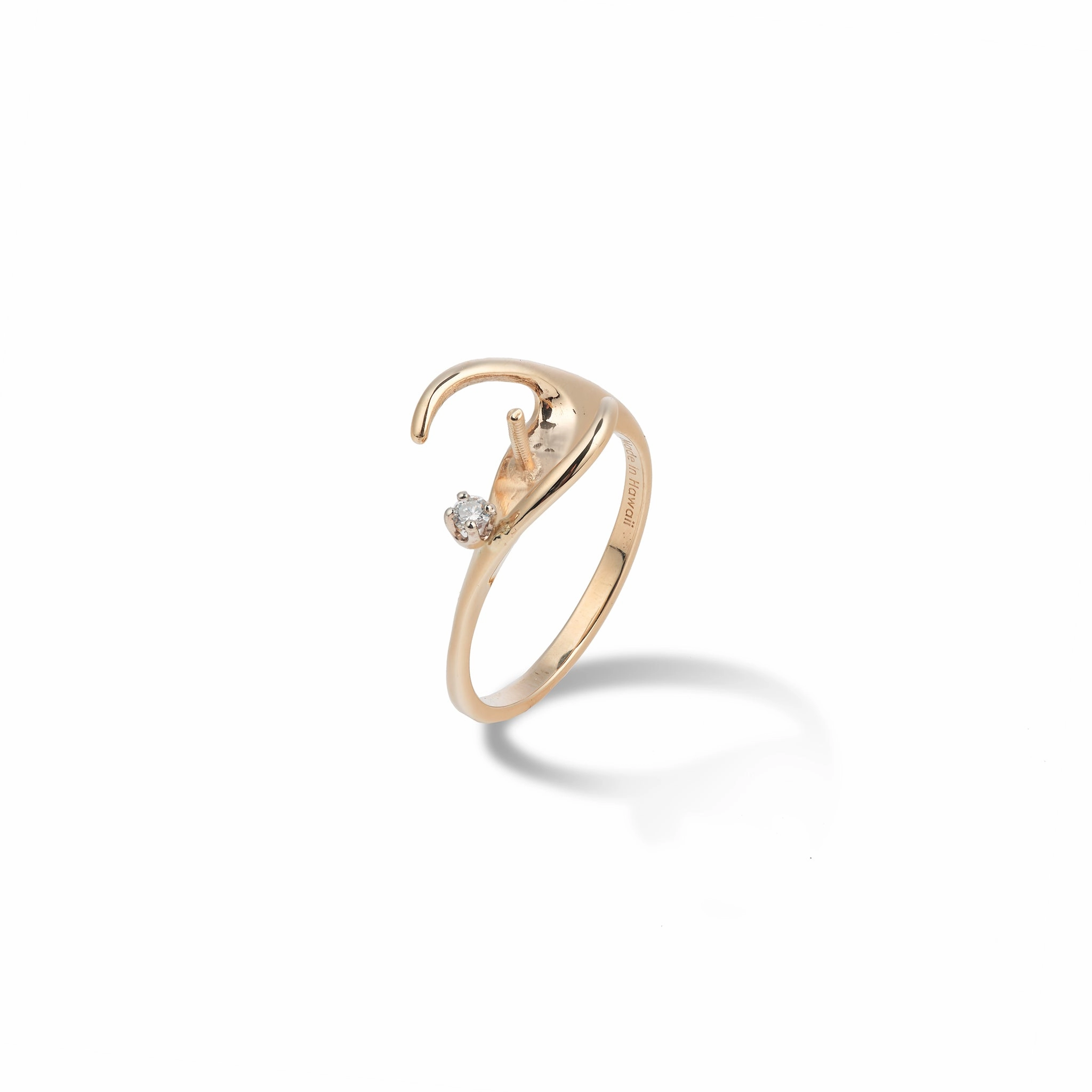 Pick A Pearl Ring in Gold with Diamonds Refined Finish Dazzling Sparkle