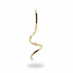 Monochrome Fit Sleek Detail Pick A Pearl Waterfall Pendant in Gold with Diamond