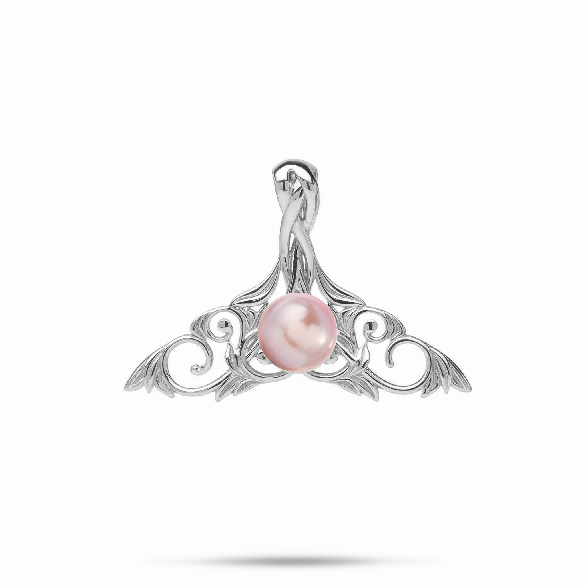 Pick A Pearl Whale's Tail Pendant in Sterling Silver - 21 mm Vibrant Touch Pieces Starry Night