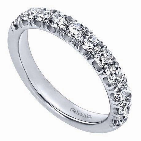 Designer Work Exquisite Expression Platinum French Pave Diamond Wedding Band 1.00 Cttw