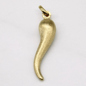 10k Yellow Gold Cornicello Charm Shine Appeal Sparkling Shine