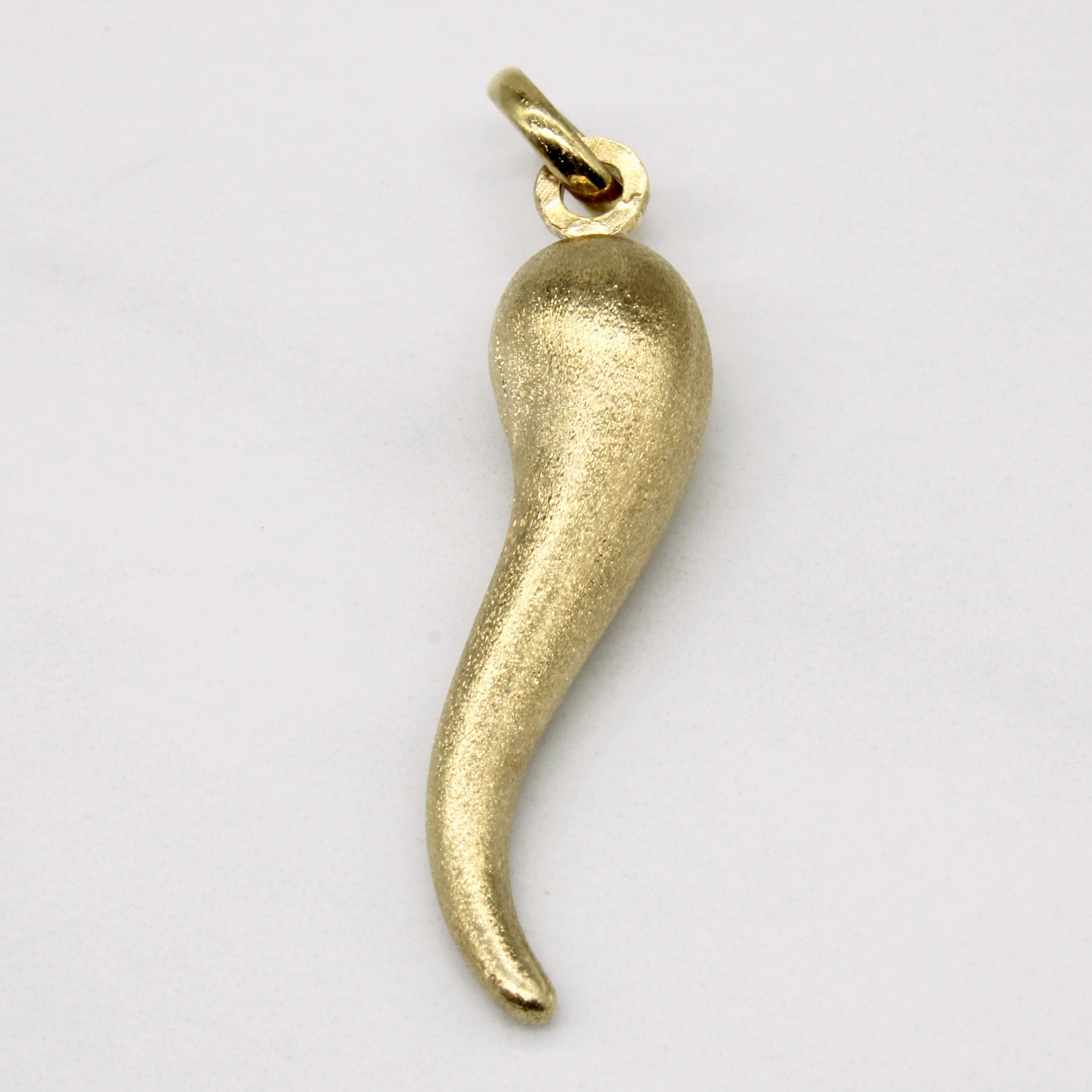 10k Yellow Gold Cornicello Charm Shine Appeal Sparkling Shine