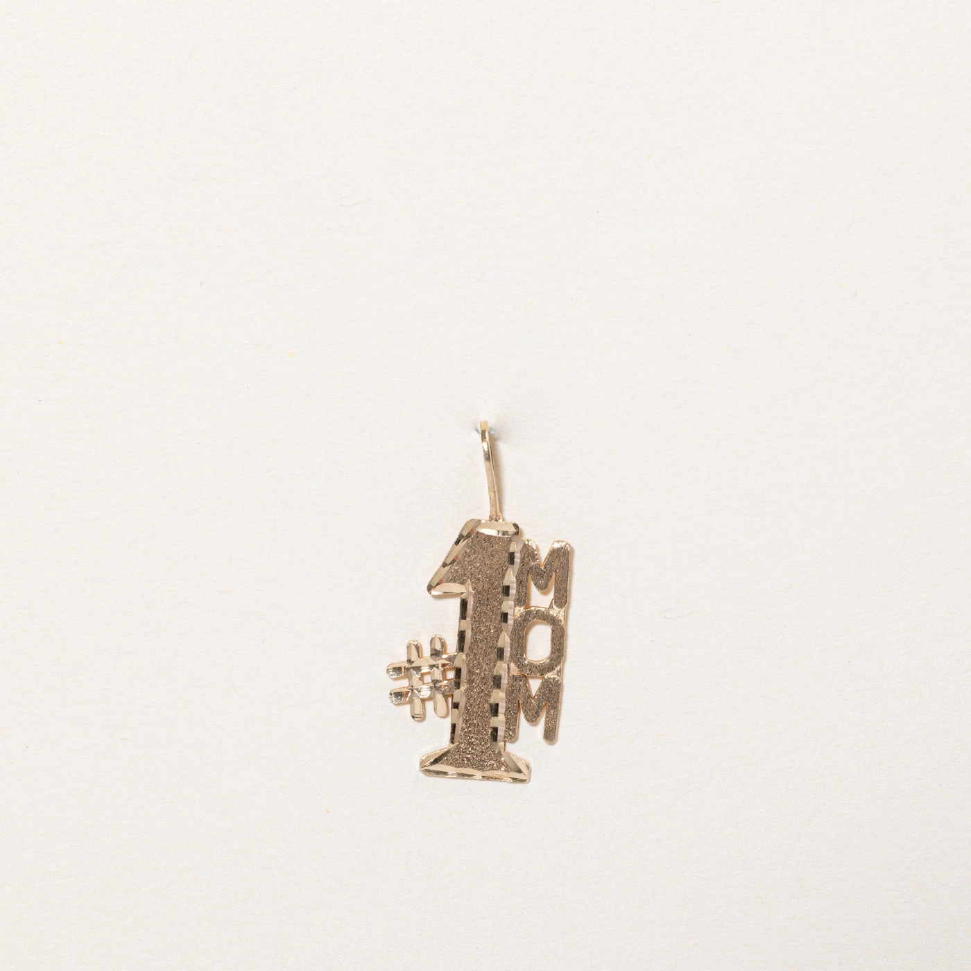 10k Yellow Gold '#1 Mom' Charm Style Match Brilliant Edge