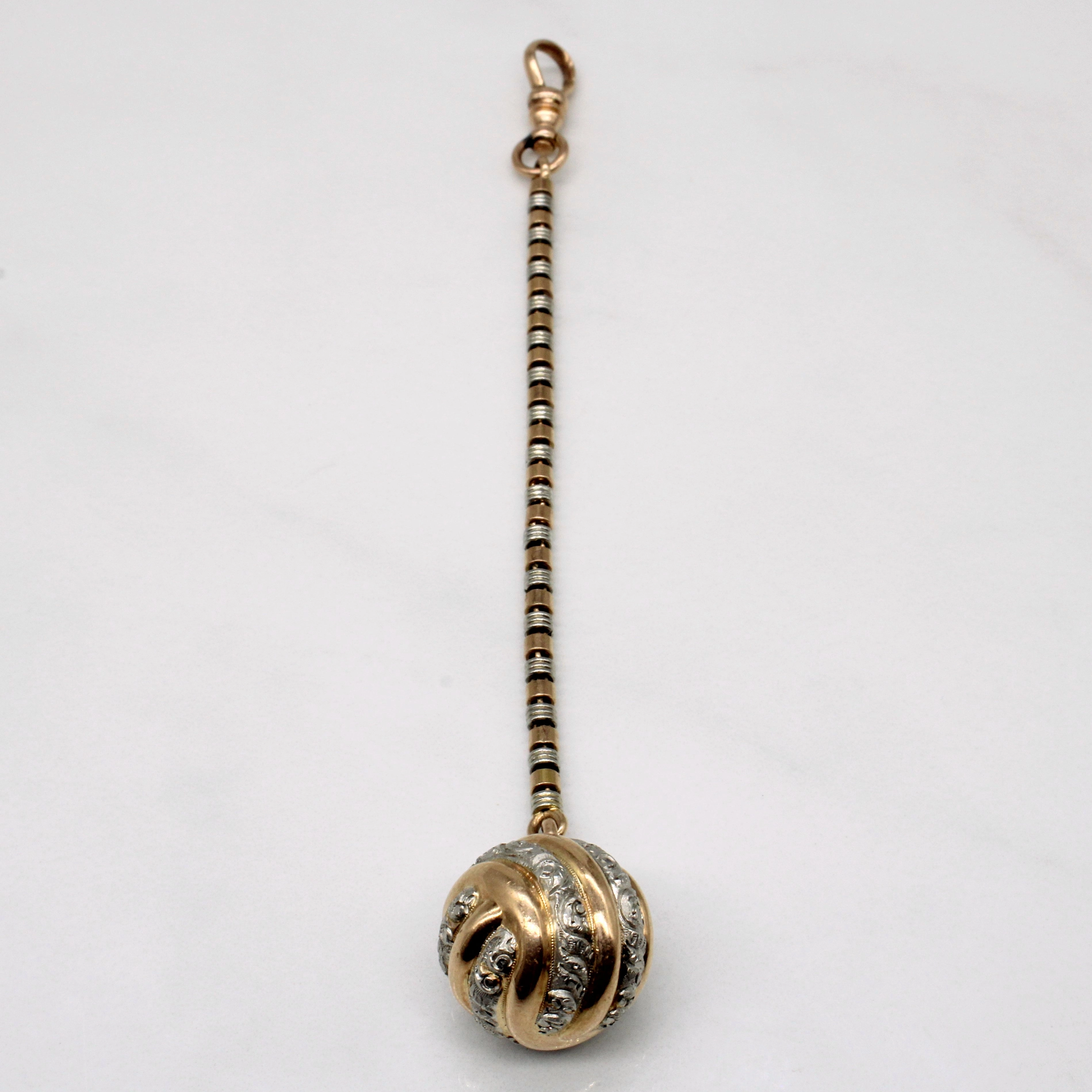 Bold Fashion Precious Appeal 14k Two Tone Gold Sphere Charm