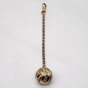 Bold Fashion Precious Appeal 14k Two Tone Gold Sphere Charm
