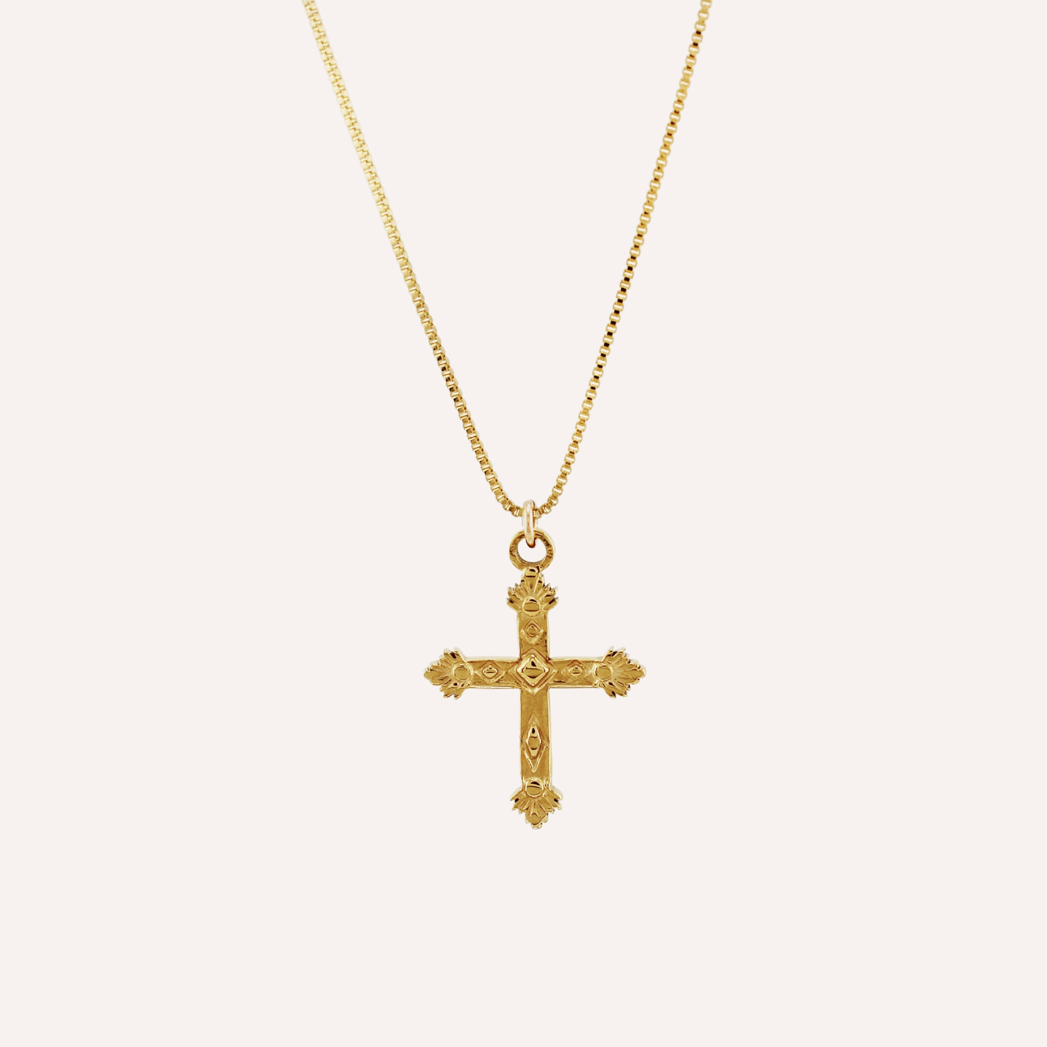 TRINITY CROSS NECKLACE Polished Lines Stylish Glow
