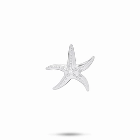 Everyday Wear Radiant Pieces Starfish Pendant in Sterling Silver with Cubic Zirconia- 18mm
