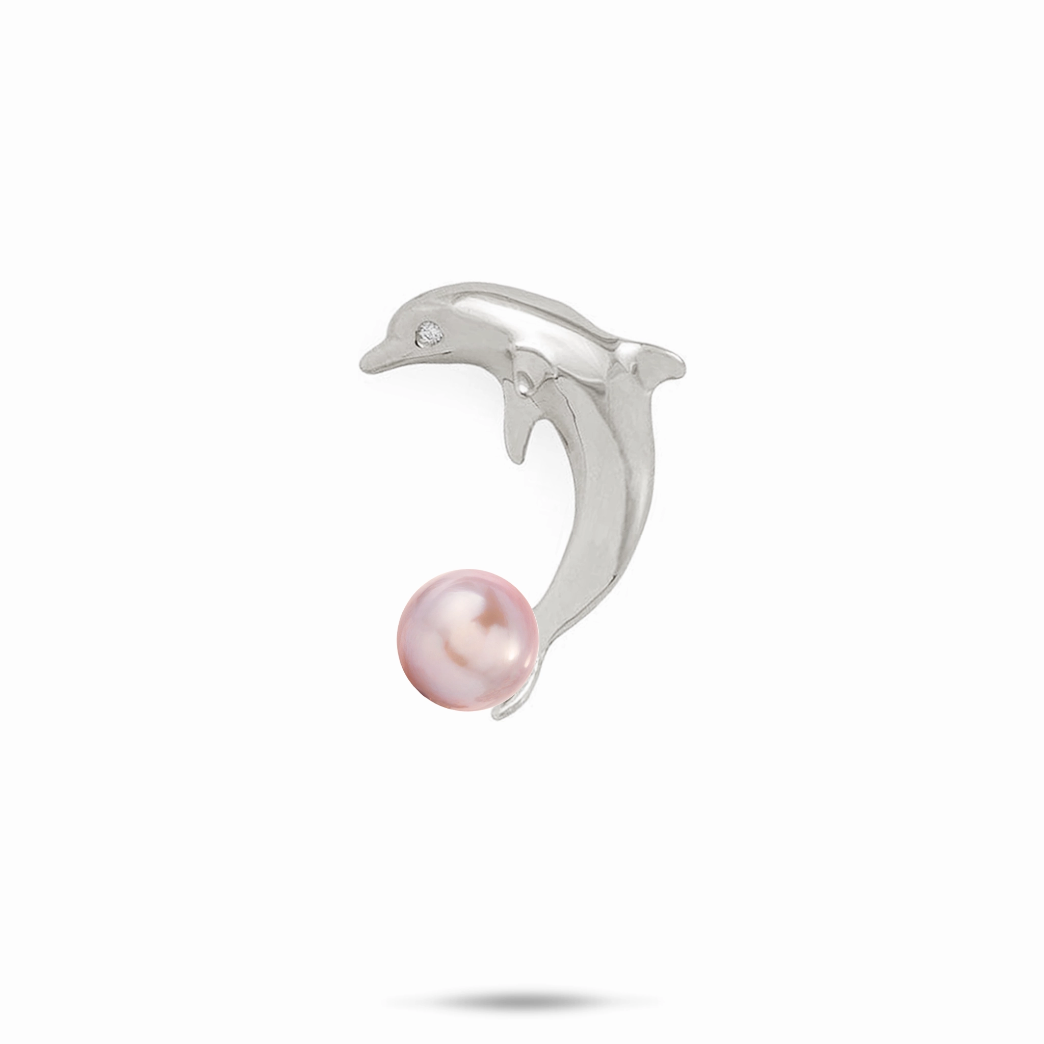 Pick A Pearl Dolphin Pendant in White Gold with Diamond Fashion Pulse Sophisticated Craft