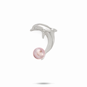 Pick A Pearl Dolphin Pendant in White Gold with Diamond Fashion Pulse Sophisticated Craft