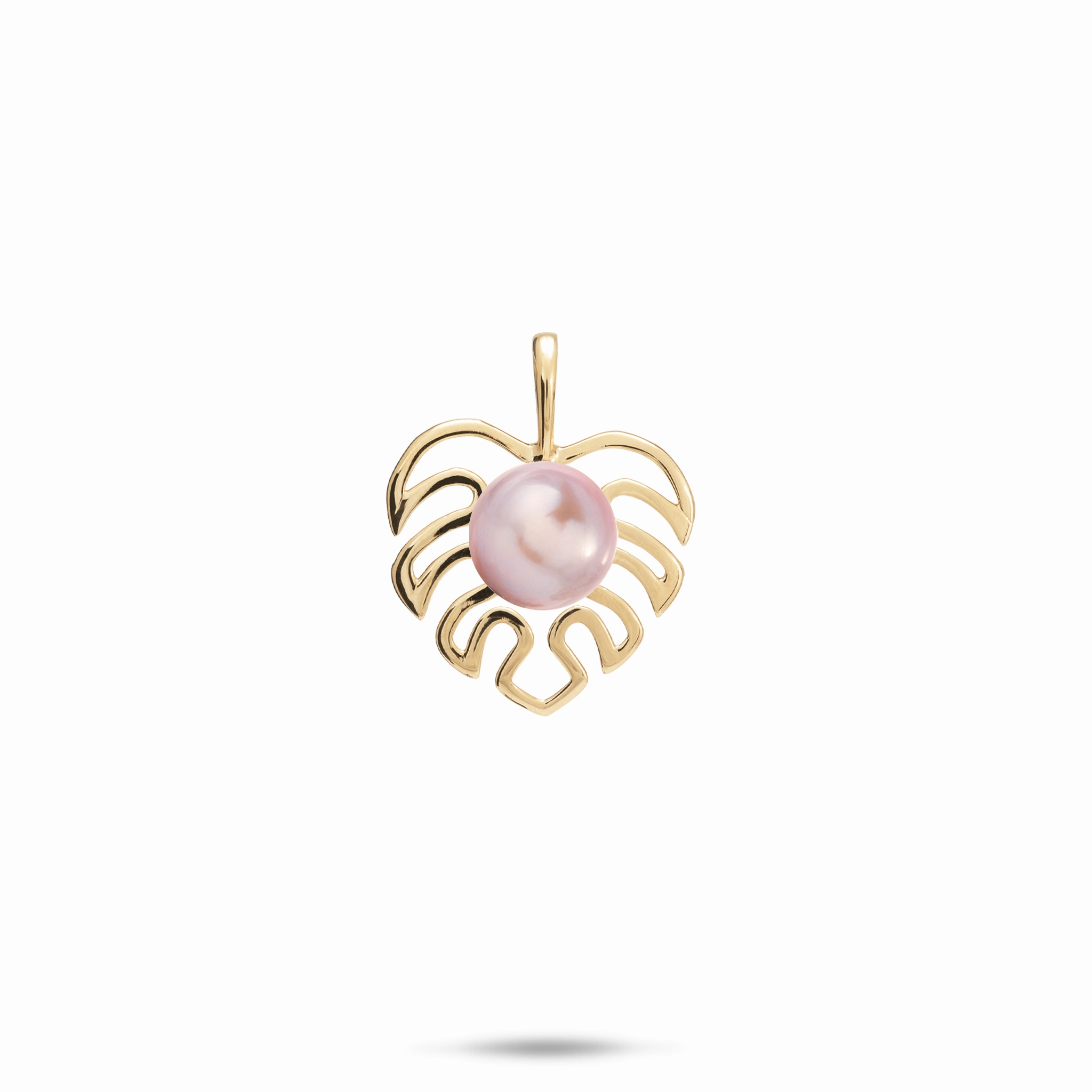 Glam Ready Pick A Pearl Monstera Pendant in Gold - 14mm