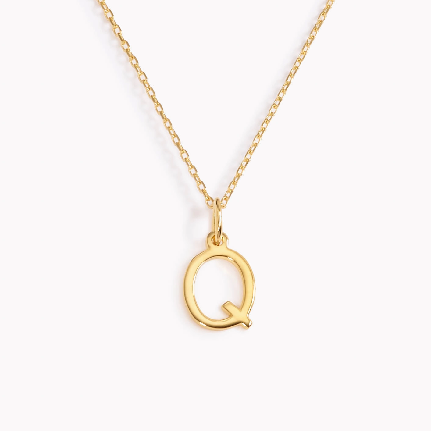 Q Necklace / Gold Initial Necklace Refined Sparkle Luxe Moment