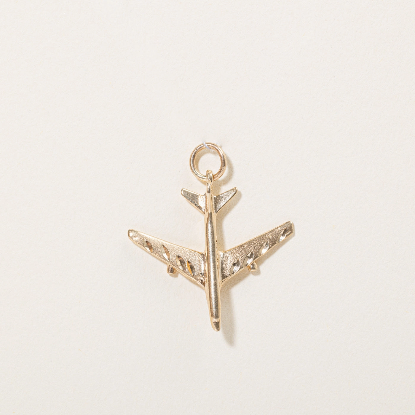 10k Yellow Gold Airplane Pendant Captivating Accent custom design