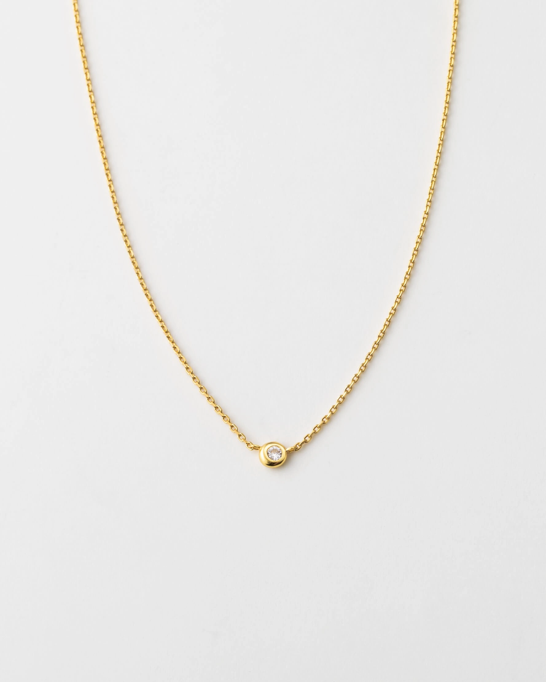 Soft Match City Elegance Gaia White Sapphire Solitaire Necklace