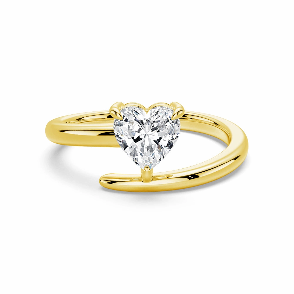Refined Classic Heart Shaped Lab Grown Diamond Promise Ring Lively Detail Gentle Shine