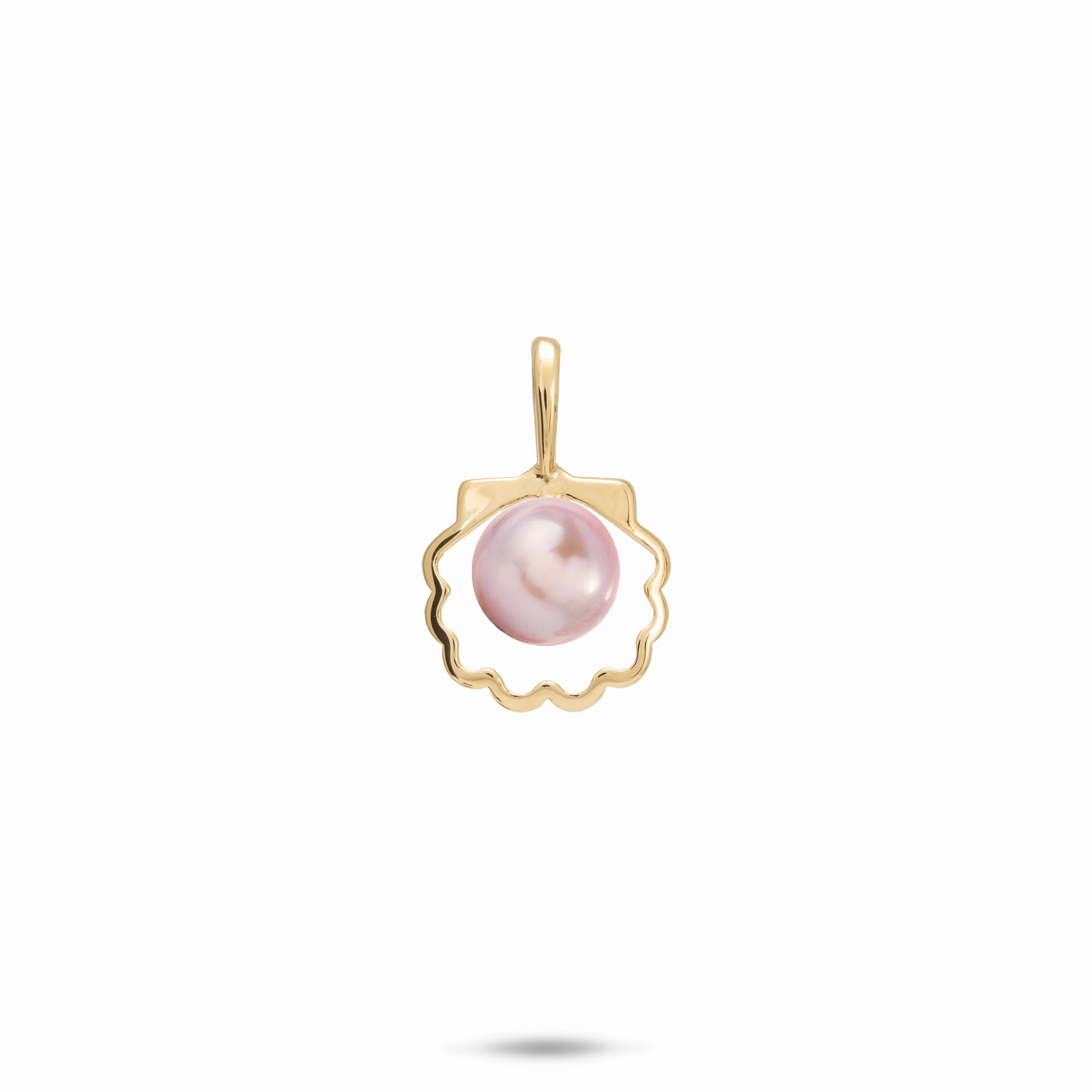 Pick A Pearl Seashell Pendant in Gold - 11mm Precious Gemstones Everyday Mood
