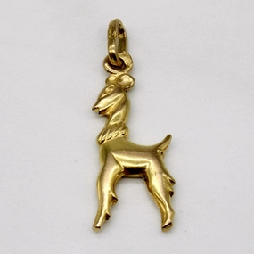 Wedding accessory 18k Yellow Gold Animal Charm
