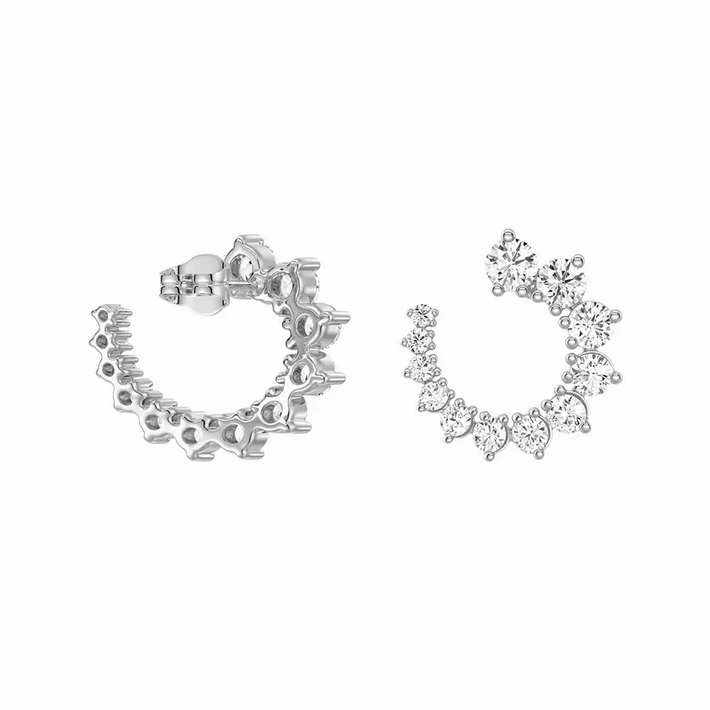 Asymmetrical Constellations Scattered Diamond Stud Earrings Polished Glam