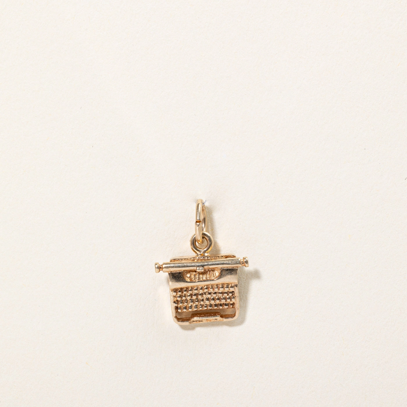 10k Yellow Gold Type Writer Charm Opulent Gem