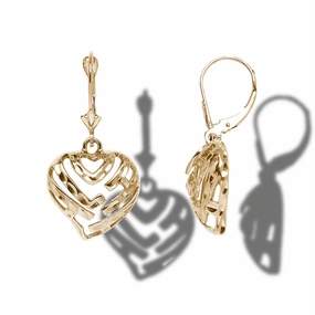 Weekend Glam Aloha Heart Earrings in Gold - 15mm