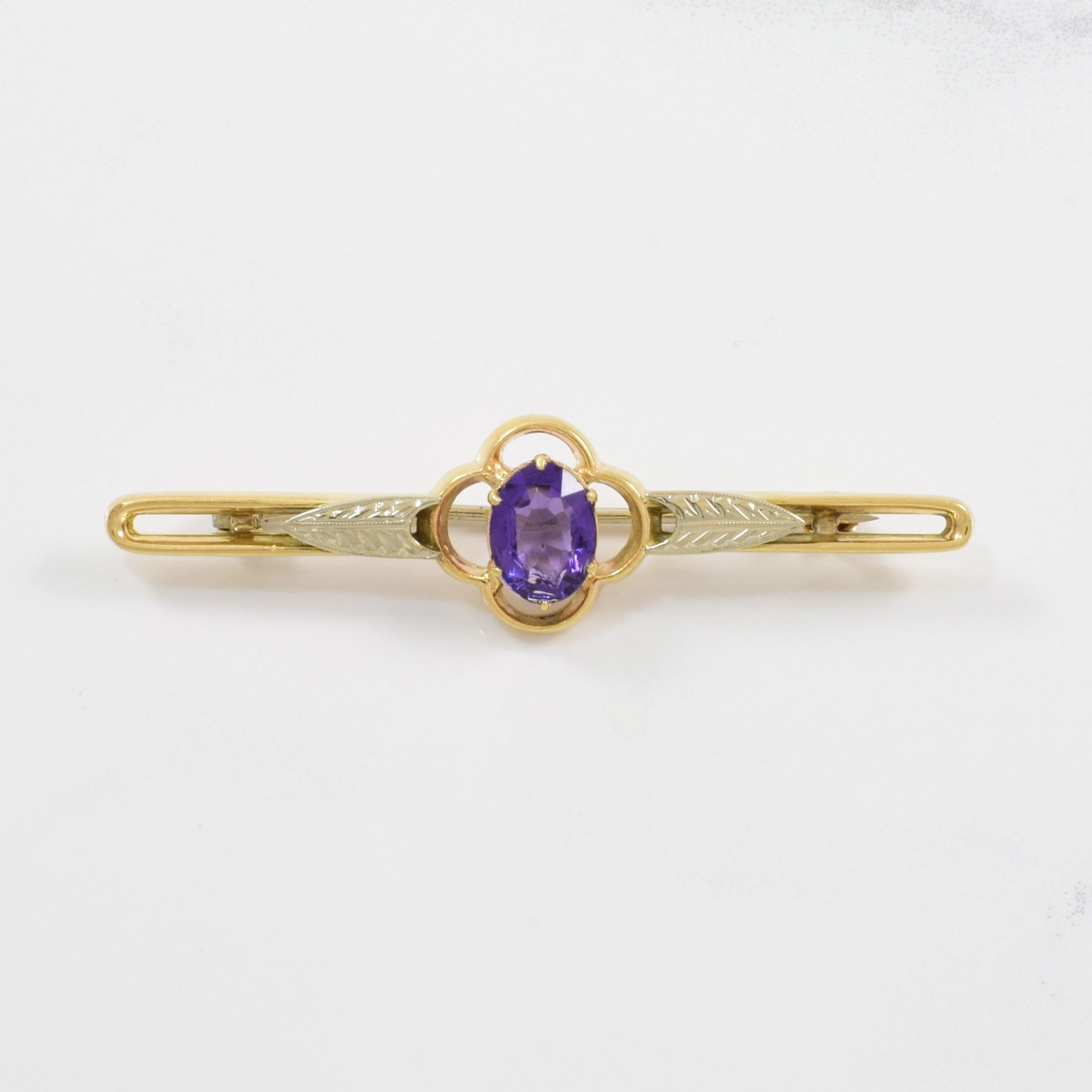 Unique Glow Retro Era Amethyst Brooch | 1.00ct |