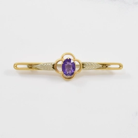 Unique Glow Retro Era Amethyst Brooch | 1.00ct |