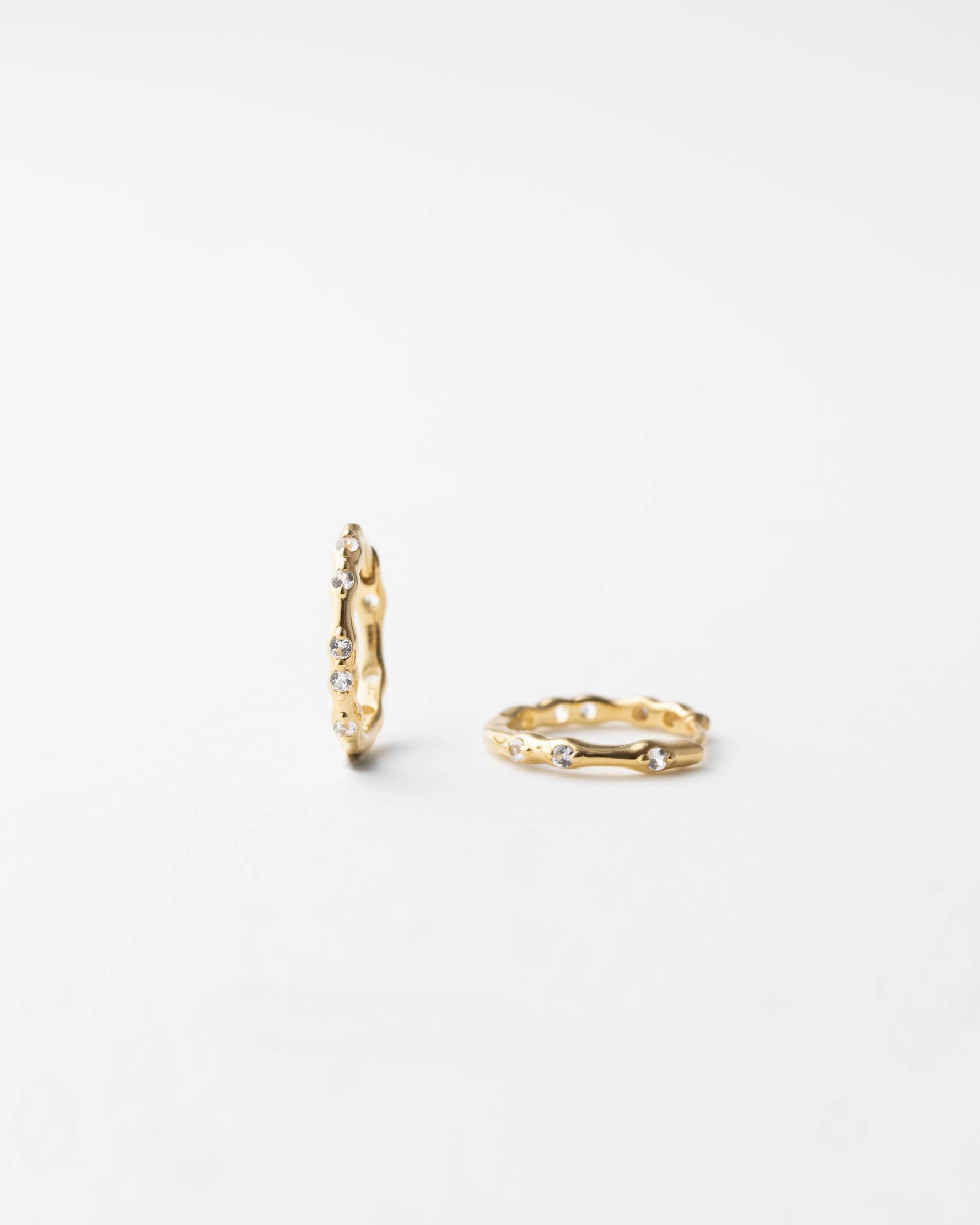 Layered Detail Ripple Hoops