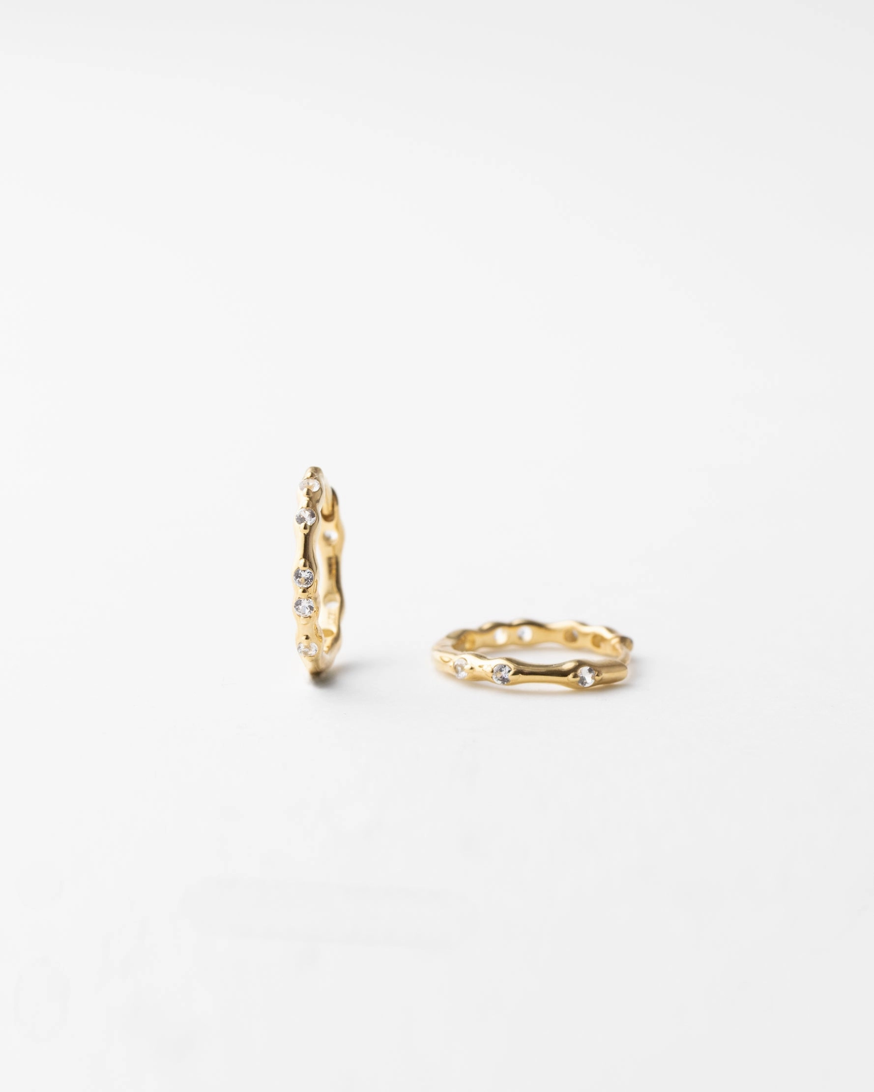 Ornate Decoration Modern Trinket Ripple Hoops