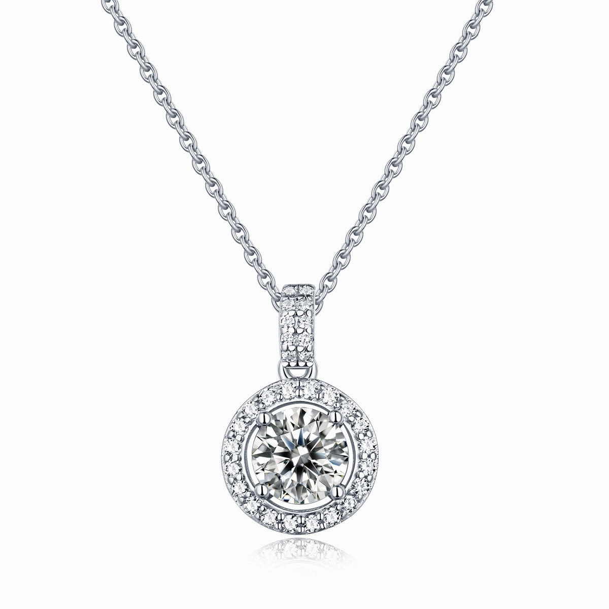 Creative Detail Camera Mood Round Pendant Necklace | S925 | Moissanite